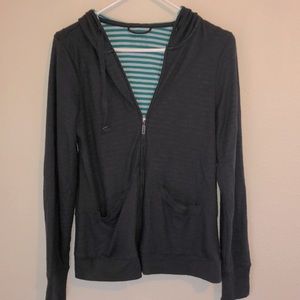 Anthro Dark Gray Zip Hoodie